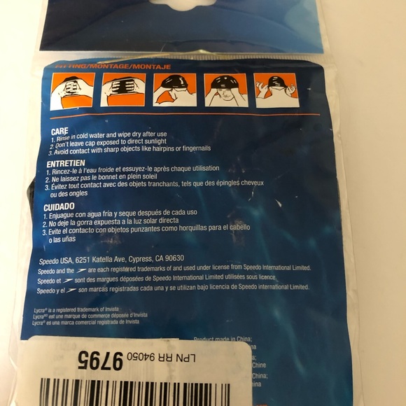 Lycra one size black speedo hat - Picture 2 of 3